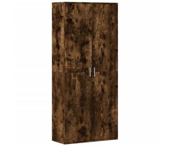 Vidaxl aparador alto madera de ingeniería roble ahumado 80x35x180 cm