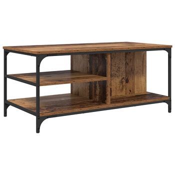 Mesa De Café - Mesa De Centro - Mesa Baja Madera Vieja 100 X 50 X 45 Cm Madera Contrachapada