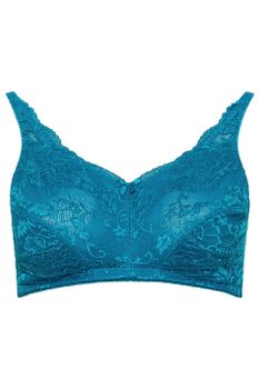 Yours Curve Green Lace Bra