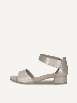 CAPRICE Heeled sandal, brown, made of Leather with Block heel, Size 36