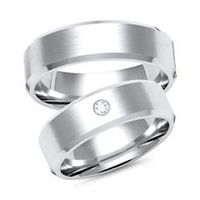 alianzas oro blanco 18 quilates con diamante