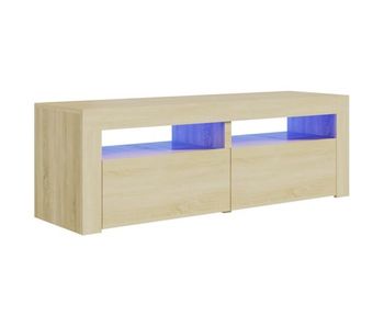 Mueble de tv con luces led roble sonoma 120x35x40 cm