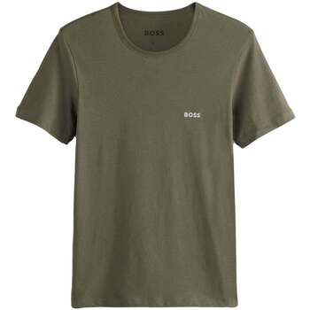 BOSS Camiseta Cotton Basic T-Shirt Khaki Green para hombre