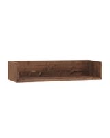 estanteria de madera maciza tono nogal de 90x16cm