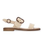 carmela para mujer 16315902-beige sandalias 163159 beige 36 tela plano hebilla casual