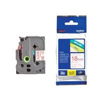 brother tze-242 original p-touch label tape 18mm x 8m red on clear