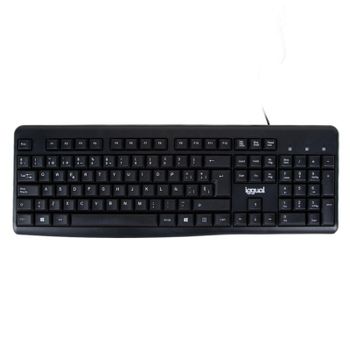 Teclado de membrana iggual CK-BASIC2-105T Layout ES USB completo negro silencioso