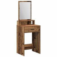 mesa tocador  mesa de maquillaje madera vieja 50 x 41 x 140 cm madera de ingenieria
