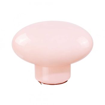 Lámpara de sobremesa de cristal rosa