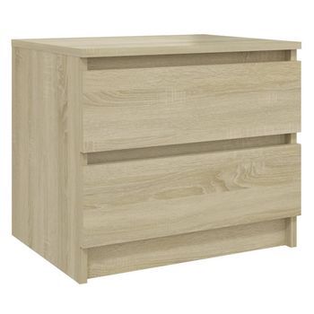 Mesita De Noche | Mesa Auxiliar | Mesilla Madera Contrachapada Roble Sonoma 50x39x43,5 Cm