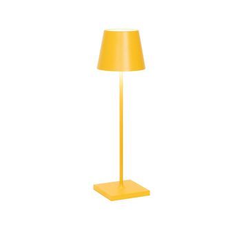 Lámpara De Mesa Led Recargable Y Regulable Zafferano - Poldina Pro Ocre - 2,2 W 2200-2700-3000 K