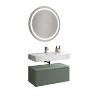 composicion bano 3 piezas venere blanco brilloverde salvia en mdf