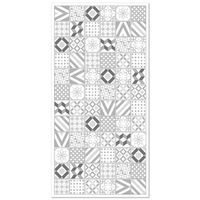 panorama alfombra vinilica hidraulica love gris 80x250 cm