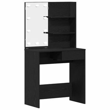 Mesa De Tocador Roble Negro 74,5 X 40 X 141 Cm Vidaxl