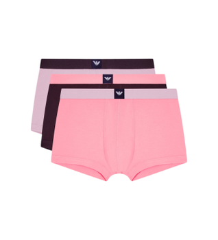 Emporio Armani para hombre. EM002205_AF20673 Set 3 Bóxers Bottom rosa, granate (S), Homewear, Algodón