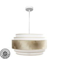 abrila colgante nepal blanco de 3 luces con pantalla