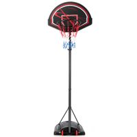 costway soporte de baloncesto ajustable 13-305 m movil con ruedas base rellenable para ninos y adultos negro
