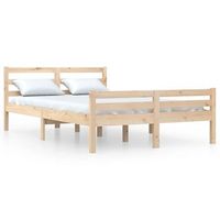 estructura de cama madera maciza 140x200 cm