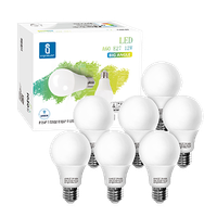 aigostar bombilla led e27 12w luz blanca fria 6400k 1020 lumenes lampara a60 angulo 280 ahorro de energia no regulable - caja de 7 unidades