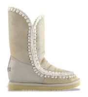 mou para mujer mufw121001b botas de piel eskimo inner wedge tall dorado beige 39 3 a 5cm ninguno casual