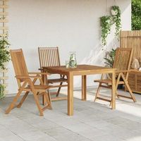 pack 3 uds sillas plegables de jardin  silla de exterior  sillon madera de acacia maciza