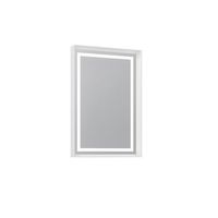 espejo decorativo de madera  - 60 x 10 x 90 cm - blanco mate