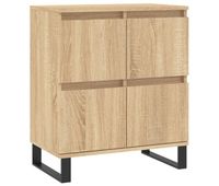 vidaxl aparador de madera contrachapada roble sonoma 60x35x70 cm