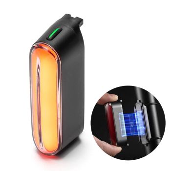 ROCKBROS Luz trasera magnética para bicicleta Luz de freno inteligente 7 modos de iluminación IPX6 a prueba de agua Luz