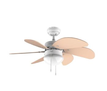 Cecotec ventilador de techo 3600 vision orange. 50 w, diámetro 92 cm, lámpara, 3 velocidades, 6 aspas reversibles