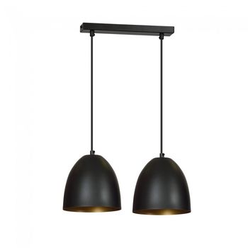 Regleta de techo jonix negro/oro (2 luces)