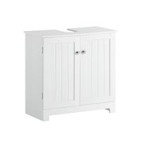 armario para de bajo del lavabo 2 estantes mdf blanco