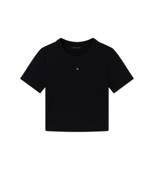 A|X Armani Exchange para mujer. XW001833AF18852UC001 Camiseta Design negro (S), Casual, Poliéster, Manga corta