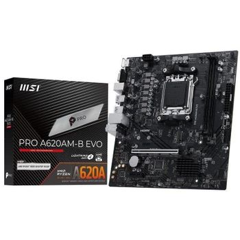 Placa Base MSI PRO A620AM-B EVO AMD A620 Zócalo AM5 DDR5 Micro-ATX 2.5GbE M.2