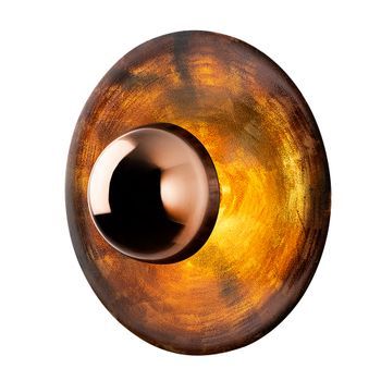 Lámpara De Pared Kurt-13352 Cobre Metal Diámetro 48 Cmx35 Cm