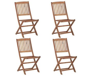 Sillas de jardin plegables 4 unidades madera maciza de acacia