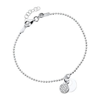 Pulsera grabable de plata 925 con circonita cúbica