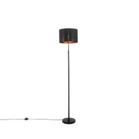 lampara de pie textil negro