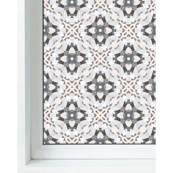 Panorama Vinilo Ventanas Gris 73x300cm Baldosa Modelo Oriental