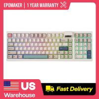teclado mecanico epomaker rt98 98 ansi con diseno modular estadounidense conexion por cablebtinalambrica 24ghz con teclado numerico desmontable y mini tv