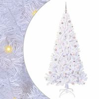 arbol de navidad artificial con 300 led 210 cm pvc y acero vidaxl