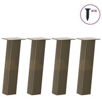 patas para mesa de centro 4 unidades de acero natural 42 cm acero vidaxl