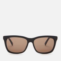 gucci mens rectangle frame acetate sunglasses - blackgoldbrown