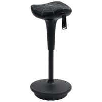 vinsetto taburete de oficina con funcion giratoria taburete ergonomico regulable en altura 655-835 cm inclinable 120 negro