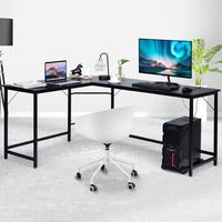 escritorio para ordenador en forma de l escritorio esquinero para pc escritorio angular negronatural 168 x 125 x 74 cm-negro