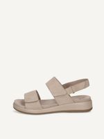 caprice sandal beige made of leather without heel size 40