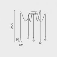 lampara colgante led mini 15w