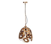 lampara de techo de metal dorada 41x40x465102