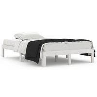 cama matrimonial  cama para adultos  estructura de cama madera maciza pequena doble blanca 120x190cm