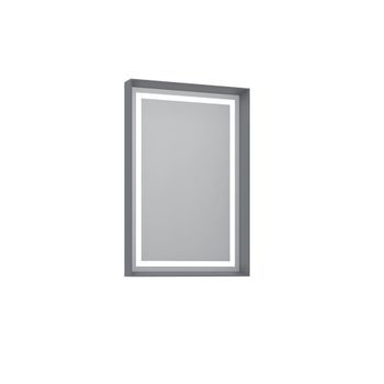 Espejo Decorativo De Madera  - 60 X 10 X 90 Cm - Gris Mate
