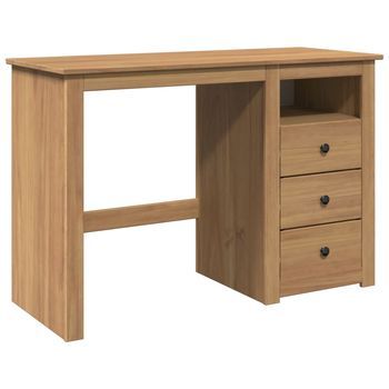 Escritorio Panama Madera Maciza De Pino 112x45x75 Cm Vidaxl